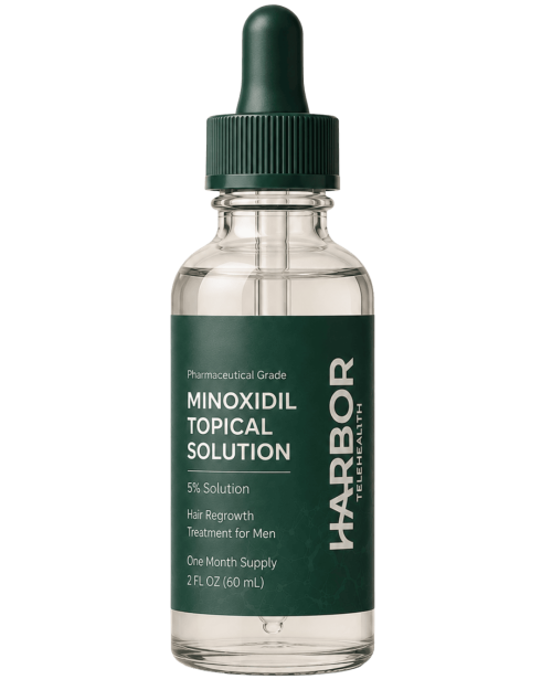 Harbor Health Minoxidil topical solution for hair regrowth treatment.